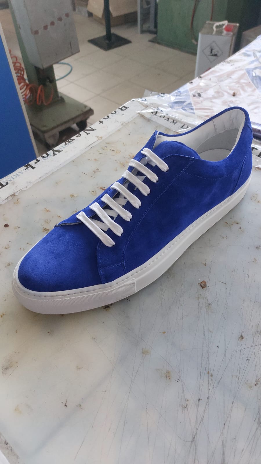 Blue Suede Shoes - Calfskin Leather