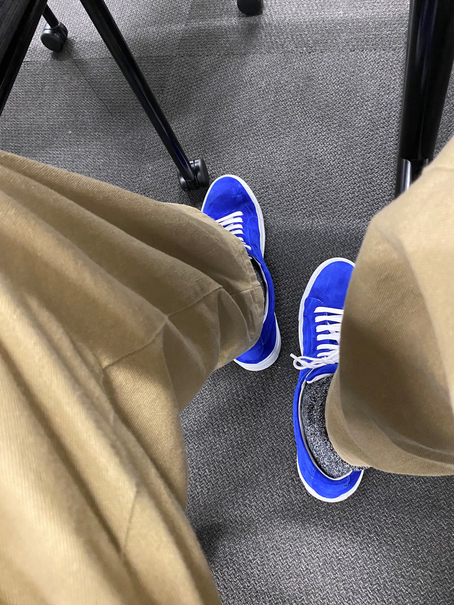 Blue Suede Shoes - Calfskin Leather
