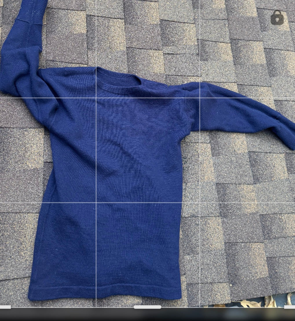 Italian military U-neck wool sweater