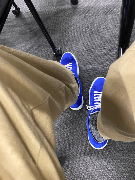Blue Suede Shoes - Calfskin Leather