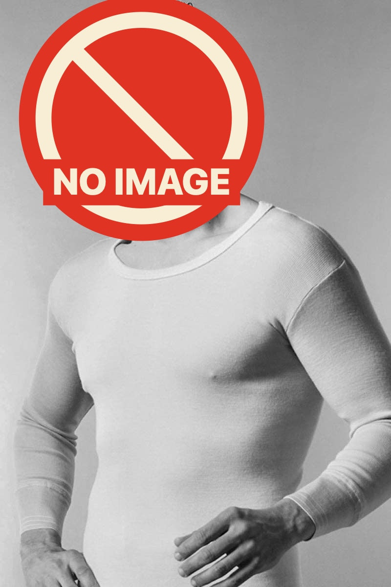 Giulio Long Sleeve — Pure Virgin Wool — White, worn (face covered with the NO IMAGE mark)