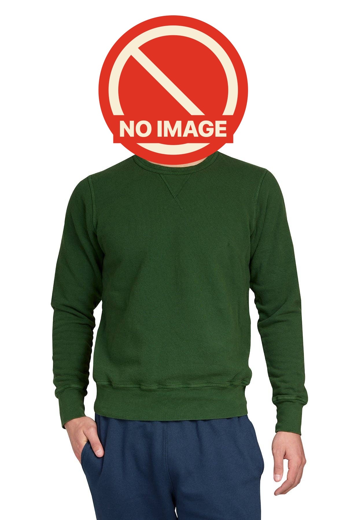 French Terry Crew — Spruce — Spruce, front (face covered with the NO IMAGE mark)